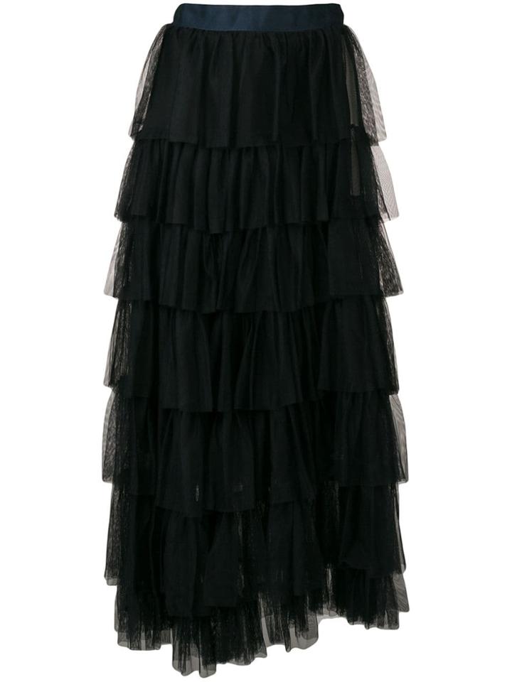 Forte Forte Tiered Tulle Skirt - Blue