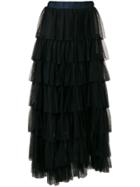 Forte Forte Tiered Tulle Skirt - Blue