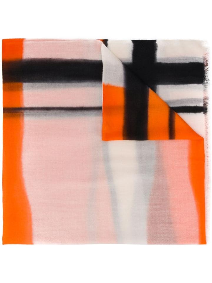 N.peal Colour-block Scarf - Orange