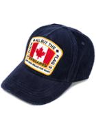 Dsquared2 - Canadian Flag Cap - Men - Cotton - One Size, Blue, Cotton