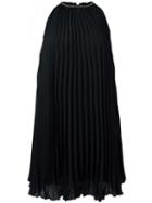 Ermanno Scervino Pleated Halterneck Shift Dress, Women's, Size: 42, Black, Polyester