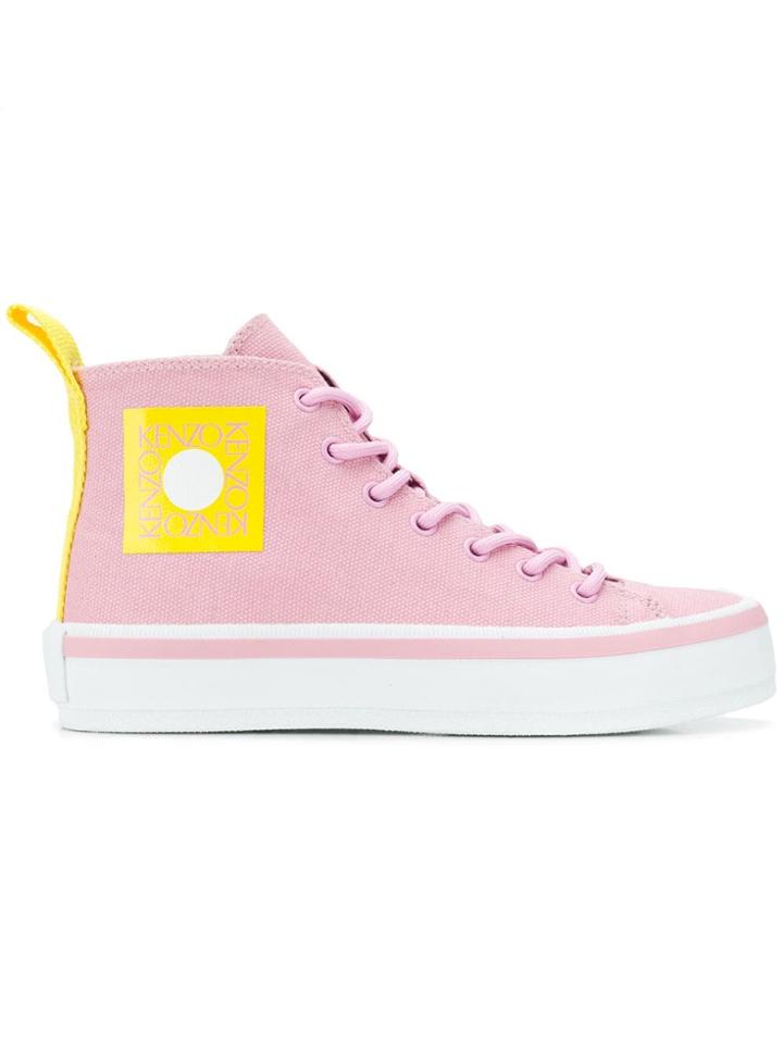 Kenzo K-street Hi-top Sneakers - Pink