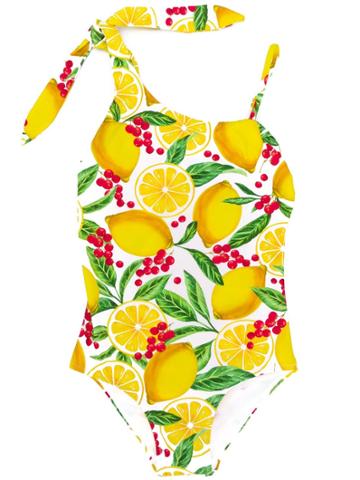 Mc2 Saint Barth Kids Fairy Lemon Berry Swimsuit - Yellow