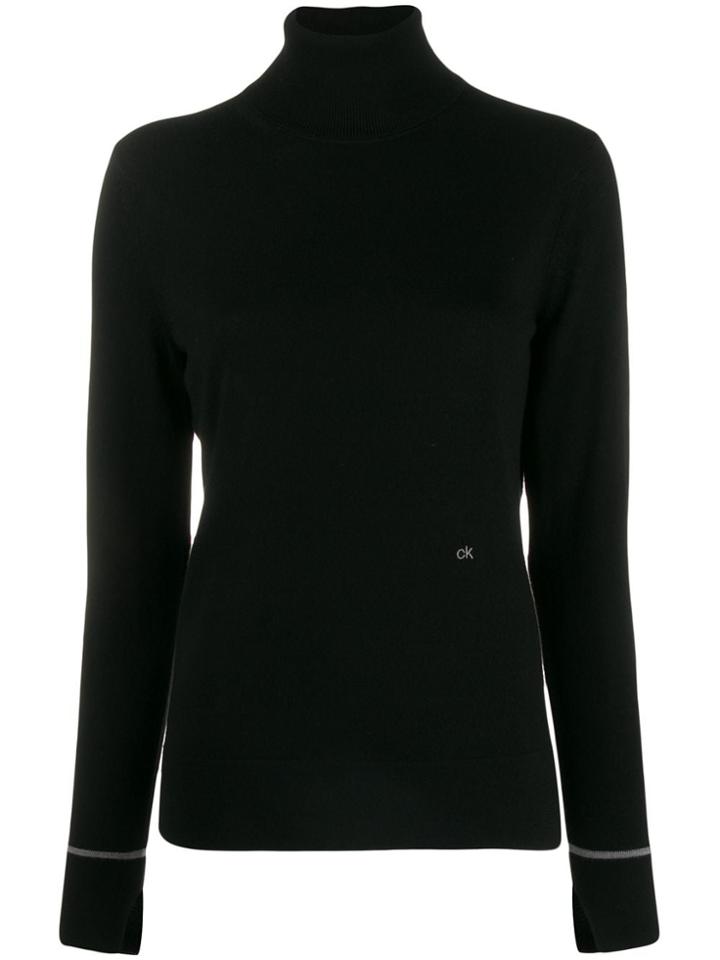 Calvin Klein Roll Neck Jumper - Black
