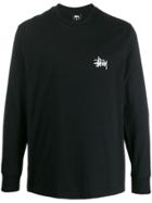 Stussy Rear Printed Logo Sweatshirt - Black