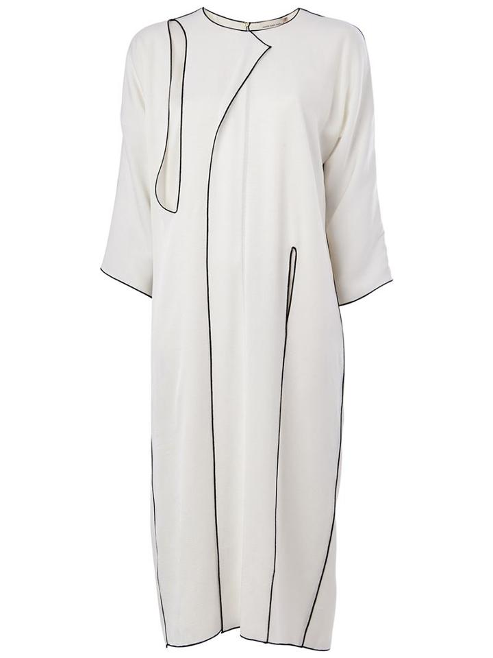 Maison Rabih Kayrouz Contrast Piped Trim Dress