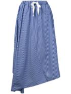 Astraet - Asymmetric Skirt - Women - Cotton - 0, Blue, Cotton