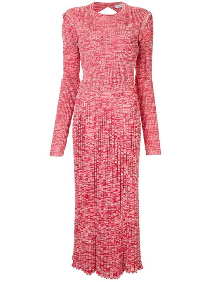 Christopher Esber Knitted Cold-shoulder Dress - Red