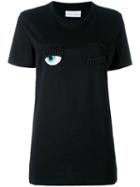 Chiara Ferragni 'flirting' T-shirt, Women's, Size: Small, Black, Cotton
