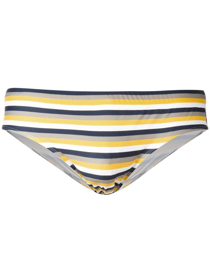 Ron Dorff - Striped Swim Shorts - Men - Polyamide/spandex/elastane - M, Yellow/orange, Polyamide/spandex/elastane