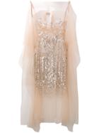 No21 Sequin Embellished Sheer Blouse, Women's, Size: 42, Nude/neutrals, Polyamide/polyester