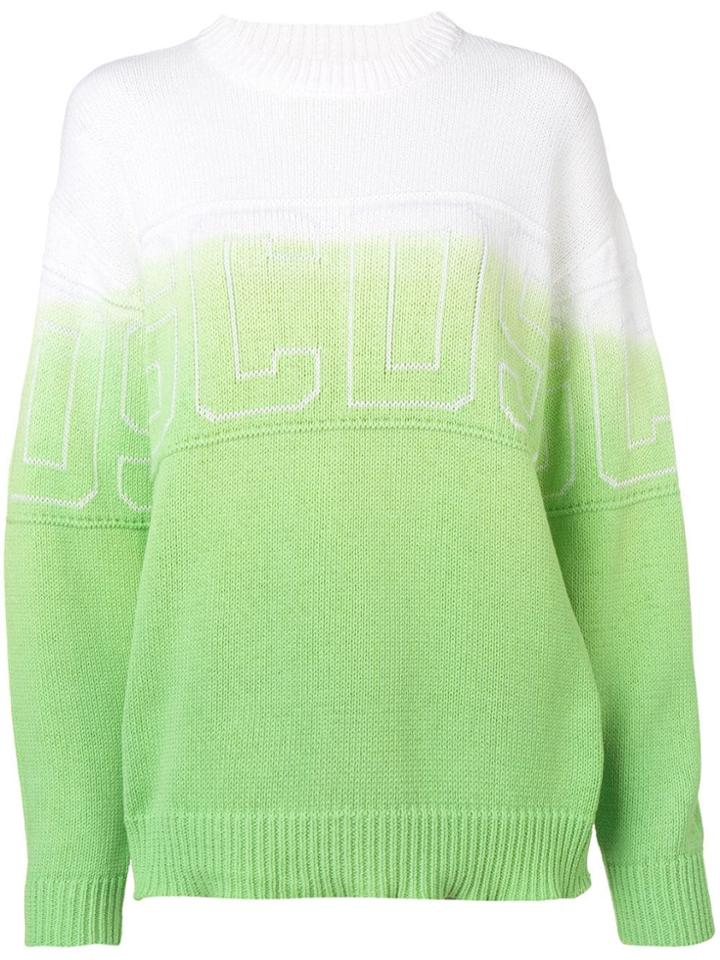 Gcds Knitted Gradient Logo Jumper - Green