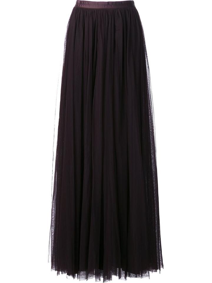 Needle & Thread High-rise Draped Long Skirt, Women's, Size: 2, Black, Polyester/nylon