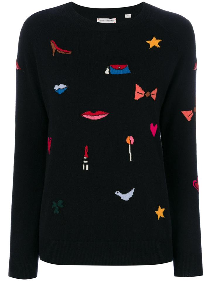 Chinti & Parker Lolita Purse Sweater - Blue