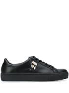 Karl Lagerfeld Signature Head Print Sneakers - Black