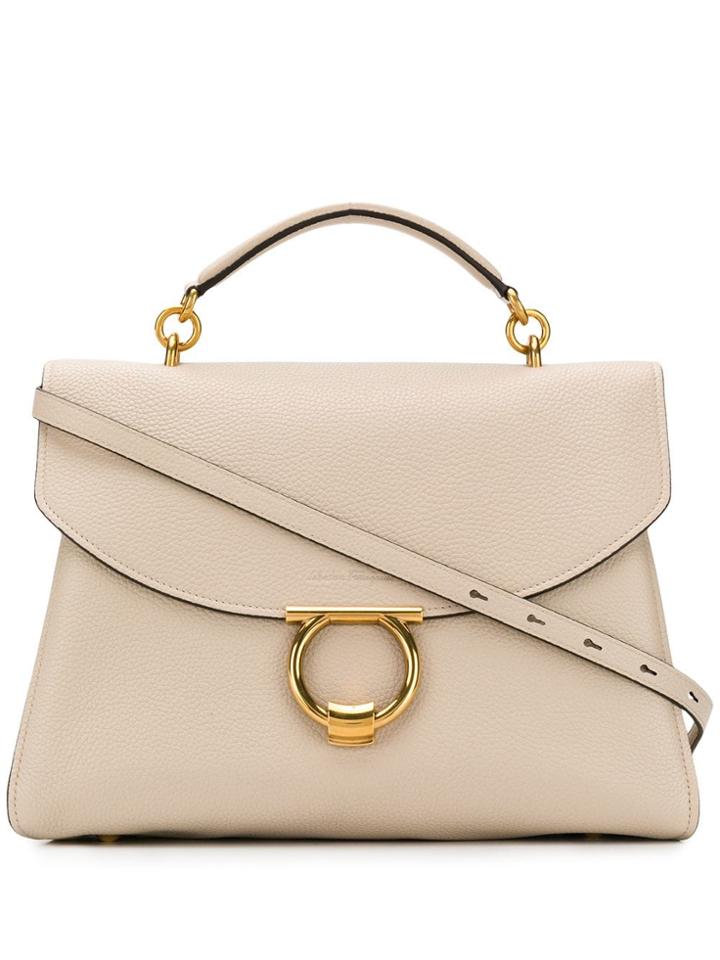 Salvatore Ferragamo Gancini Tote Bag - Neutrals