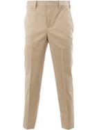 Neil Barrett Contrast-hem Tailored Trousers - Nude & Neutrals