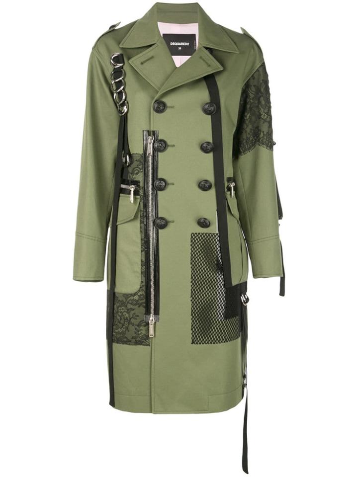 Dsquared2 Double Breasted Trench-coat - Green