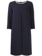 Max Mara Crepe Shift Dress - Blue