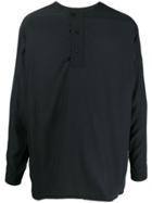 Lemaire Round Neck Buttoned Shirt - Blue