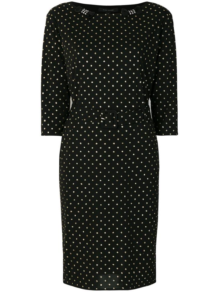 Marc Jacobs Belted Pencil Dress - Black