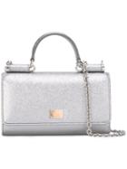 Dolce & Gabbana Mini Von Wallet Crossbody Bag, Grey, Calf Leather