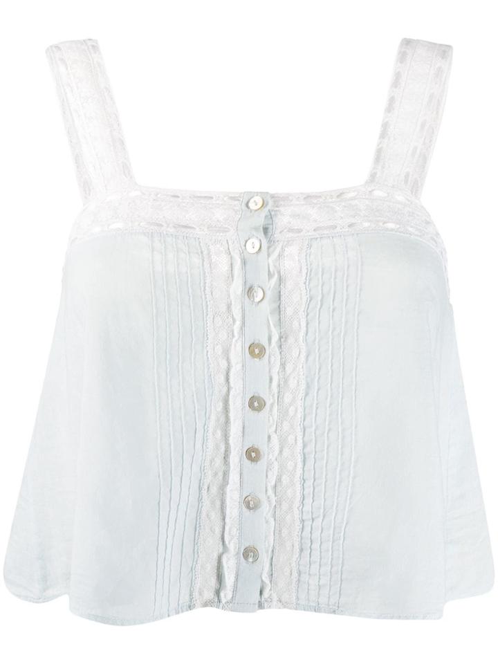 Love Shack Fancy Daisy Top - Blue