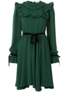 Vivetta Frill Shift Dress - Green