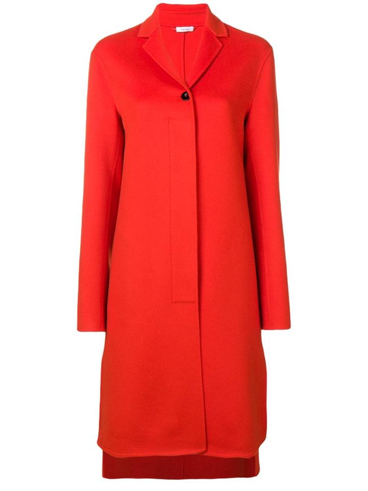 Jil Sander Single Breasted Coat - Orange