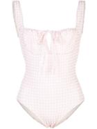 Solid & Striped The Ellery Gingham Swimsuit - Pink