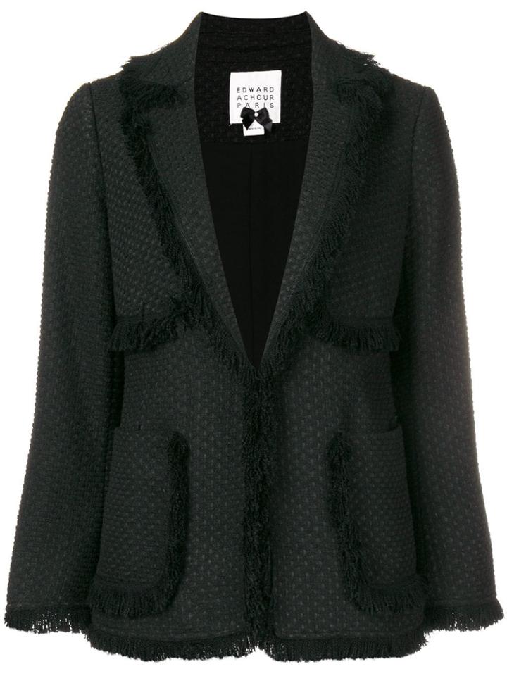 Edward Achour Paris Fringed Jacket - Black