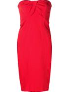 Zac Zac Posen Strapless Fitted Dress, Women's, Size: 0, Red, Nylon/spandex/elastane/acetate