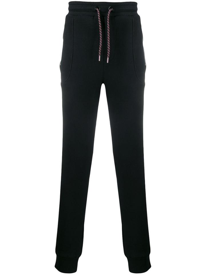 Les Hommes Straight Leg Track Trousers - Black