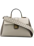 Bottega Veneta Diamond Woven Strap Tote - Grey