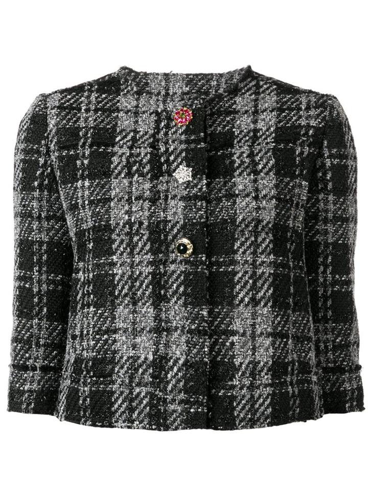 Liu Jo Checked Jacket - Black