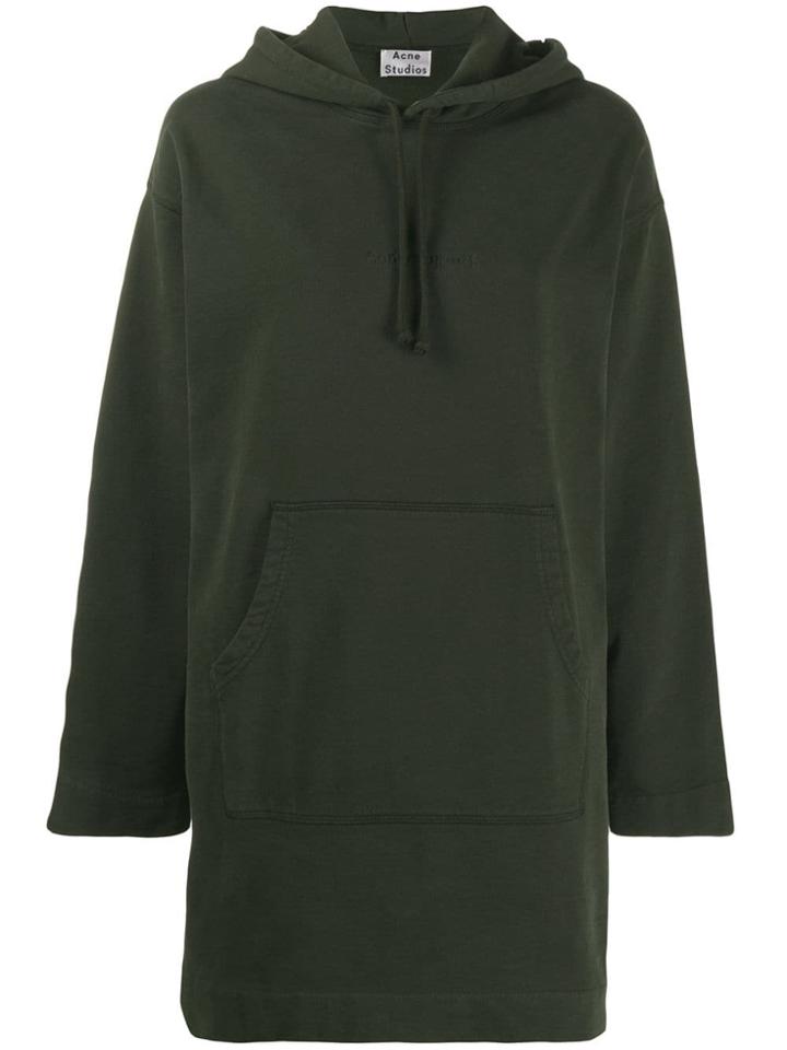 Acne Studios Oversized Hoodie Dress - Green