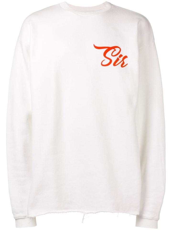 Paura Sir Print Sweatshirt - White