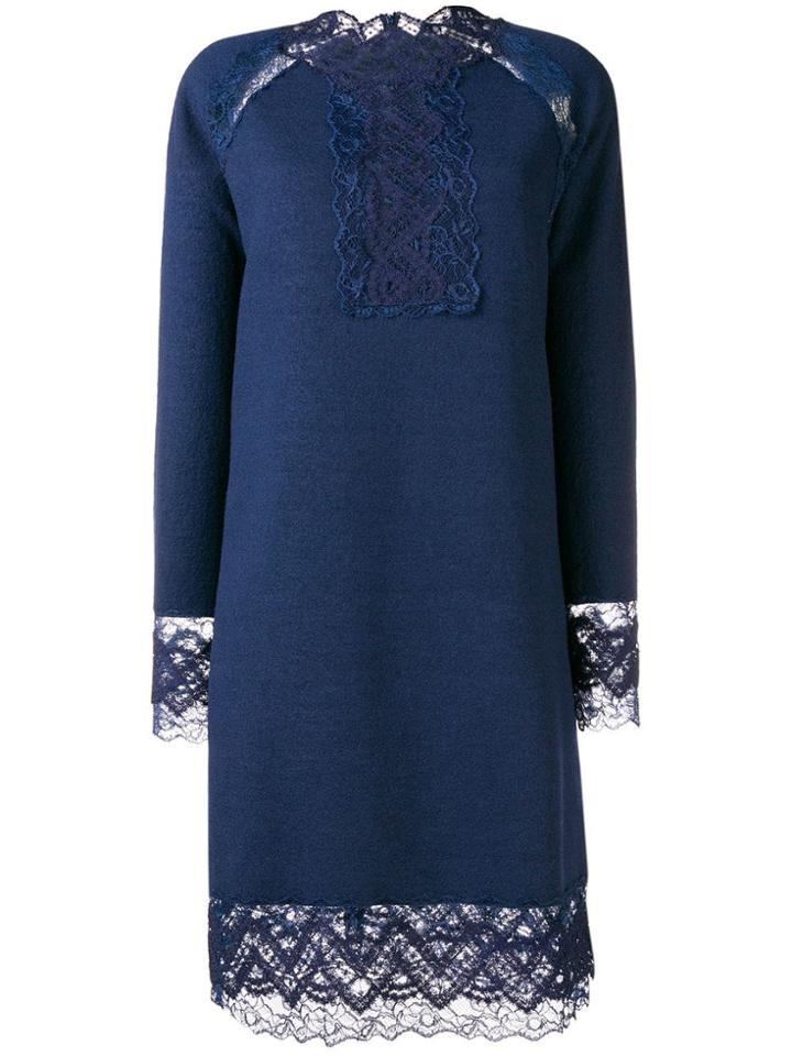 Ermanno Scervino Lace Details Dress - Blue