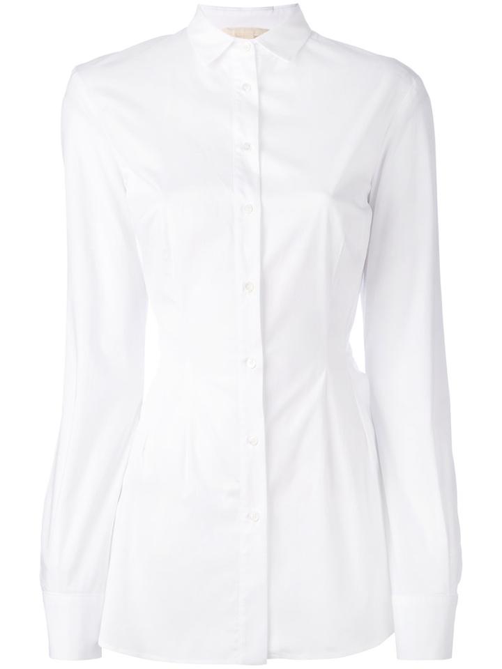 Antonio Berardi - Peplum Hem Shirt - Women - Cotton/spandex/elastane - 40, White, Cotton/spandex/elastane