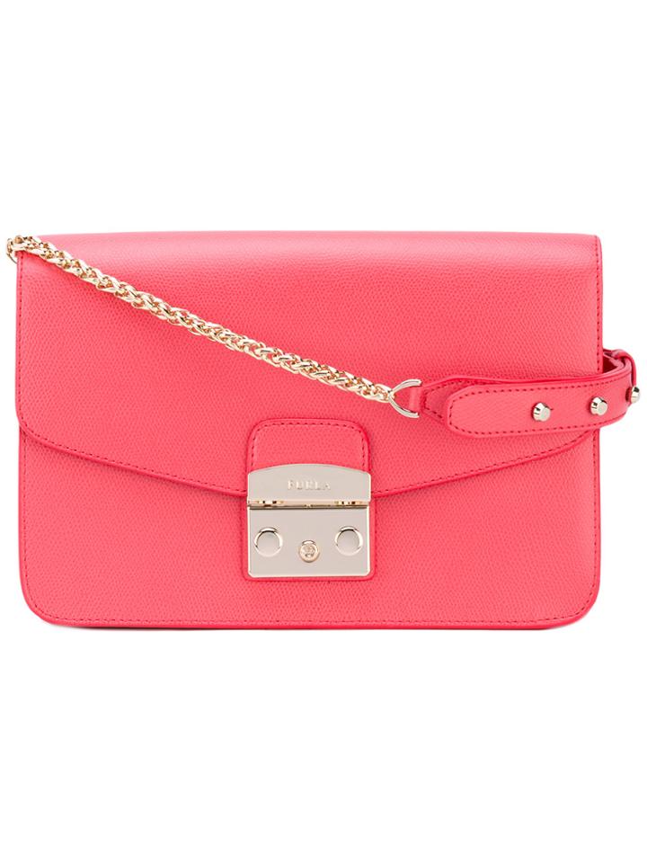 Furla Studded Strap Bag - Pink & Purple