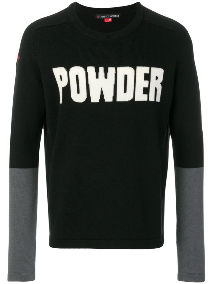 Perfect Moment Powder Colour Block Jumper - Black
