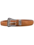 Saint Laurent - Western Leather Belt - Men - Calf Leather - 85, Brown, Calf Leather