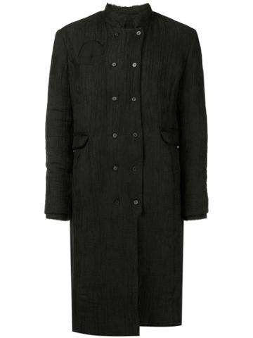 Aleksandr Manamïs Textured Single-breasted Coat - Black
