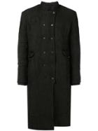 Aleksandr Manamïs Textured Single-breasted Coat - Black