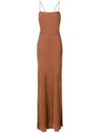 Jason Wu Grey Sleeveless Shift Maxi Dress - Yellow & Orange