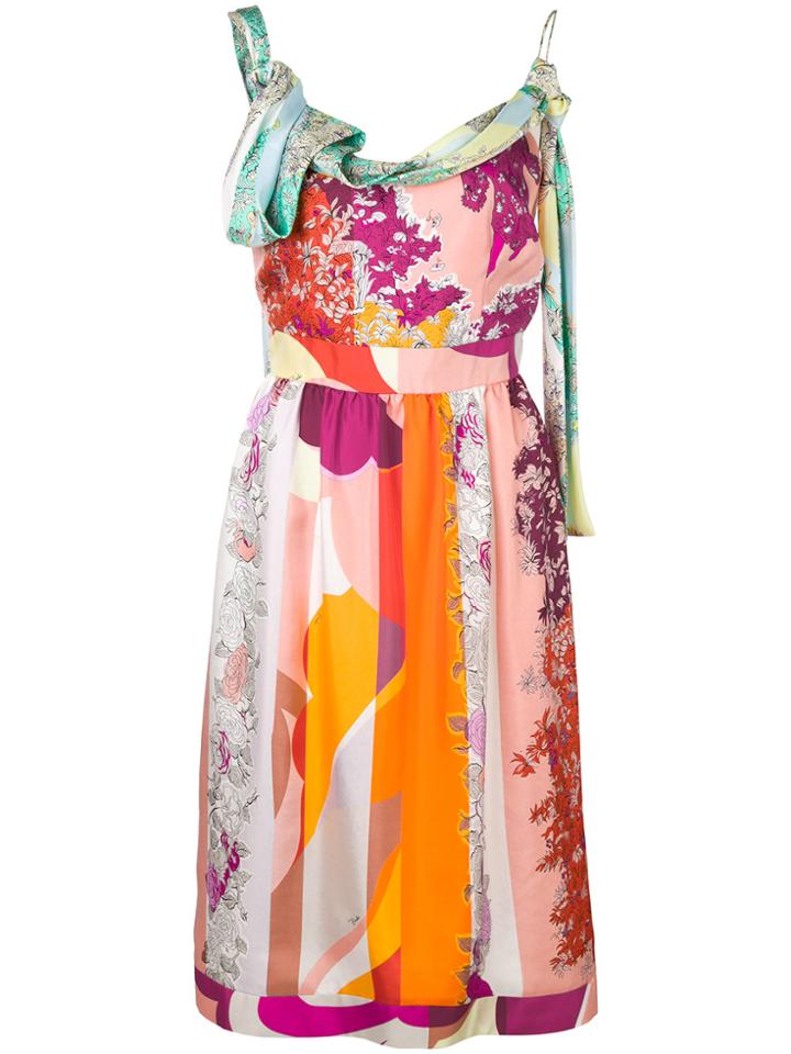 Emilio Pucci Floral Short Dress - Pink & Purple