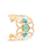 Gas Bijoux 'jungle' Cabochons Cuff, Women's, Metallic