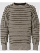 Issey Miyake Vintage Tonal Striped Jumper - Brown