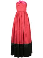 Alexis Mabille Colour Block Strapless Gown - Red