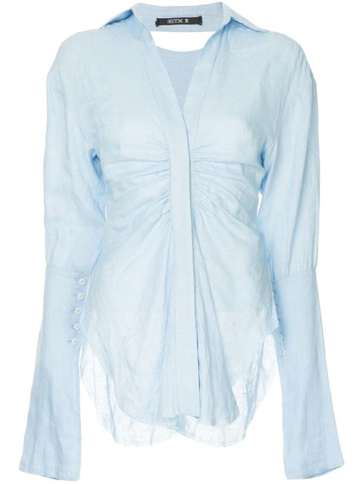 Kitx Ruched Formal Shirt - Blue